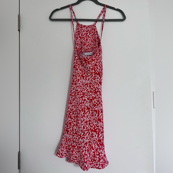 Zara Red Floral Mini Dress - Picture 3 of 5